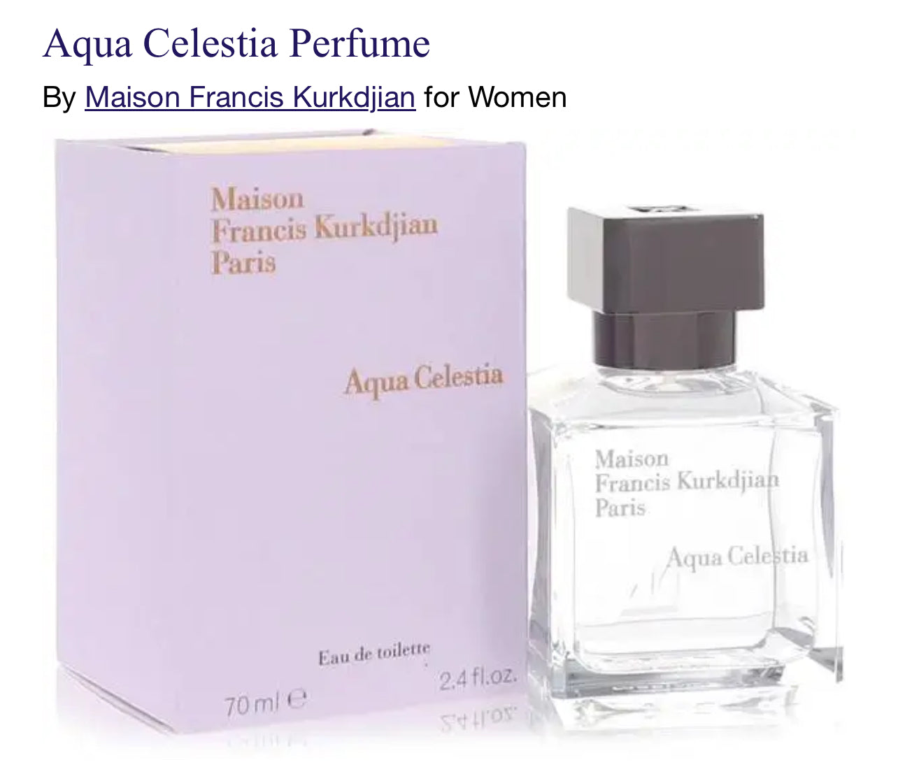 Aqua Celestia Perfume