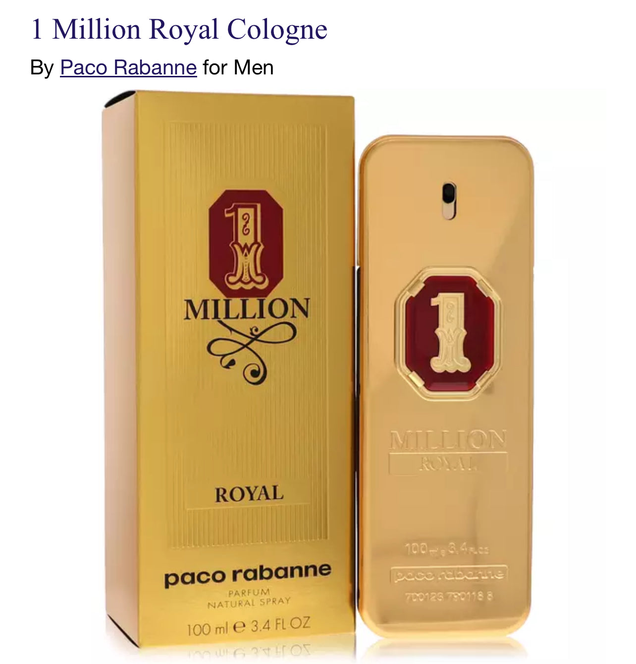 1 Million Royal Cologne